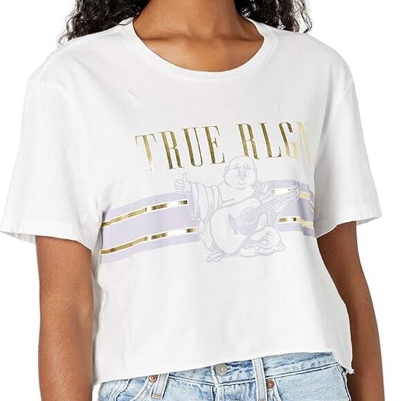 NEW True Religion Buddha Crop Top Size XL - Picture 1 of 9